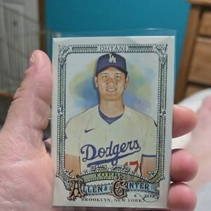 Topps Allen & Ginter Dodgers Card with Blue and White